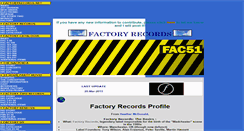Desktop Screenshot of factoryrecords.net